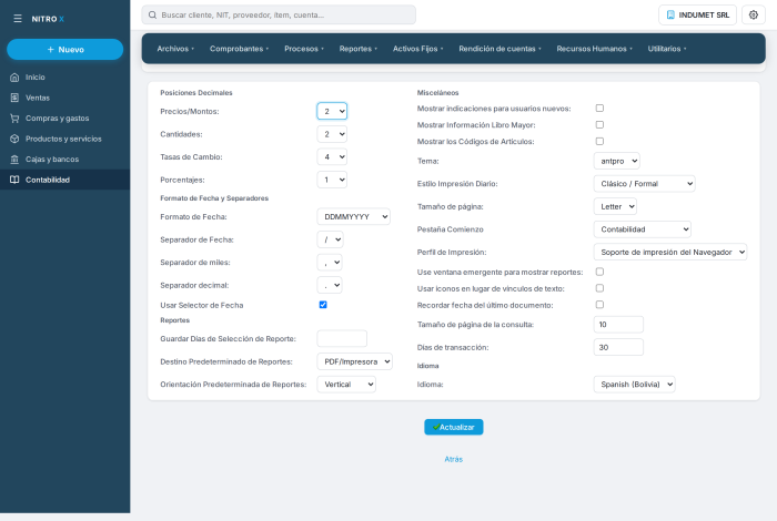Configuración de Visualización