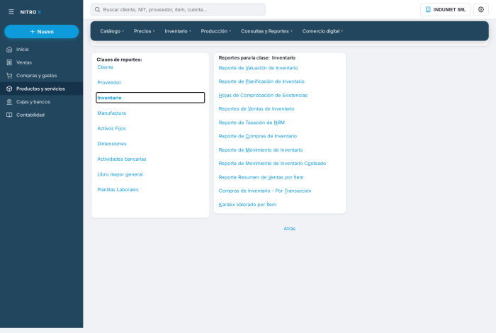 Reportes de inventario Reportes de inventario