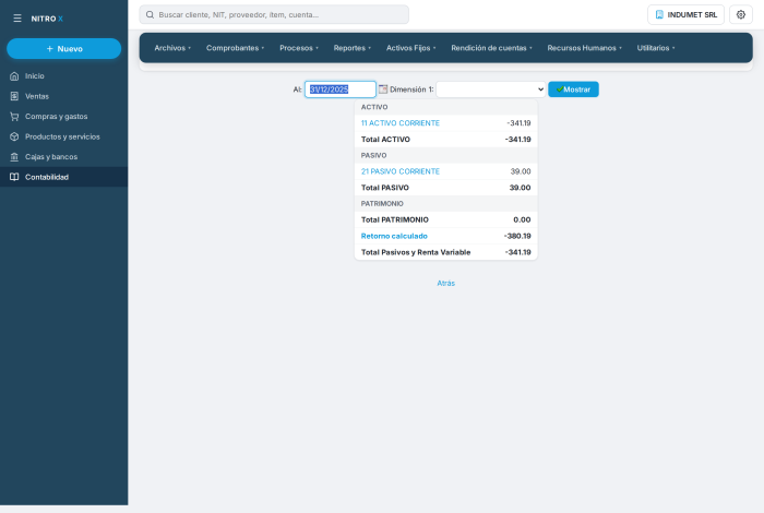 Balance General web Balance General web